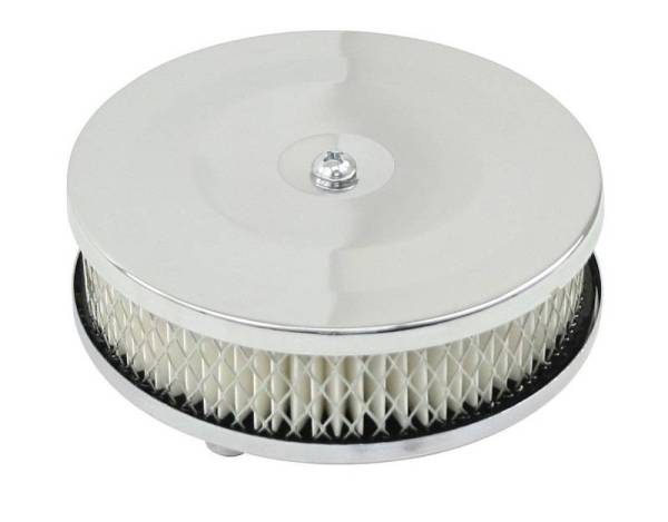 Chuck's Convertible Parts - AIR CLEANER WITH PAPER FILTER, LOW PROFILE / HIGH FLOW FOR STOCK CARB,  2.5" TALL X 5.5" WIDE (Replacement Filter Part # 111-044)
