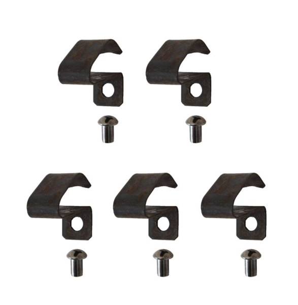 Chuck's Convertible Parts - CLIPS & RIVETS FOR HUBCAP, SET OF 5, BUG 1946-65, BUS 50-70, GHIA 56-65, THING 73-74
