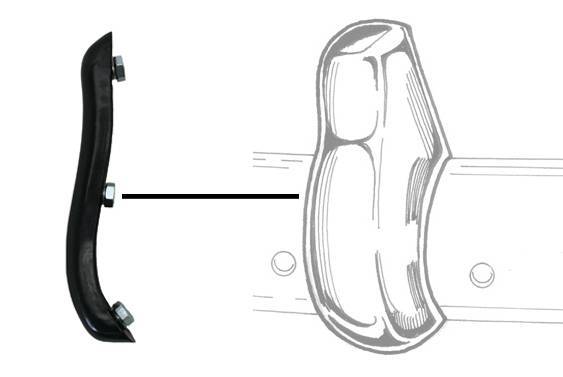 Chuck's Convertible Parts - BUMPER GUARD, RUBBER IMPACT STRIPS, SET OF 4, BUG 1952-67