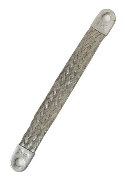 Chuck's Convertible Parts - GROUND STRAP, TRANSAXLE, BRAIDED METAL 9" LONG, ALL MODELS