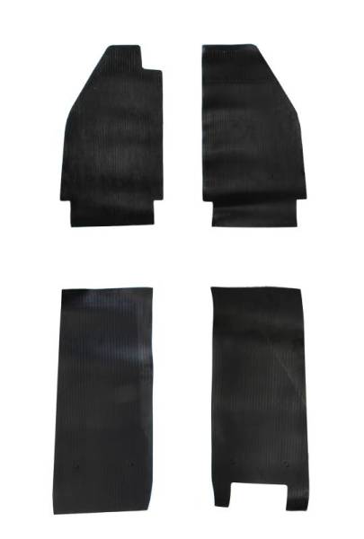 Chuck's Convertible Parts - FLOOR MAT, RUBBER, 4 PIECE SET, BUG SEDAN/CONV 1952-55