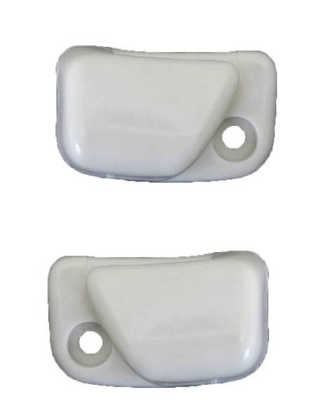 Chuck's Convertible Parts - MOUNT, SUNVISOR CLIPS, WHITE, BUG 1968-79, GHIA 1968-74, TYPE 3 1968-73 *MADE IN USA BY WCM*
