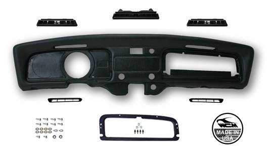 Chuck's Convertible Parts - DASH PAD KIT, OEM QUALITY METAL REINFORCED DASH, STD. BUG 1971-74 / 1976-77, SUPER BEETLE 1971-72 *MADE IN USA BY WCM* (Includes Dash, Vents, Glove Box Ring & Hardware)