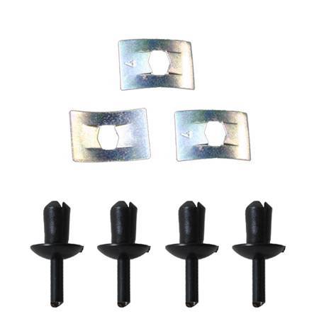 Chuck's Convertible Parts - PINS, GLOVE BOX RETAINER RING, 4 PINS AND 3 SPEED CLIPS *GERMAN* BUG 1968-79