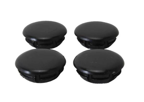 Chuck's Convertible Parts - PLUGS, DOOR HINGE SCREW HOLES, BLACK SET OF 4, ALL BUGS 1952-79 *MADE BY WCM*