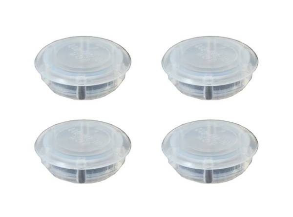 Chuck's Convertible Parts - PLUGS, DOOR HINGE SCREW HOLE, CLEAR SET OF 4, ALL BUGS 1952-79 *MADE BY WCM*