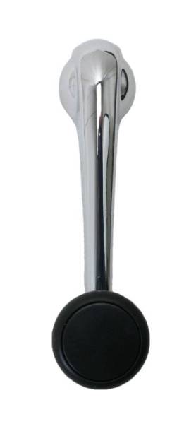 Chuck's Convertible Parts - WINDOW CRANK, CHROME / BLACK, 1967 BUG & GHIA SEDAN & CONV. (Will also work for Bug/Ghia 1946-66)