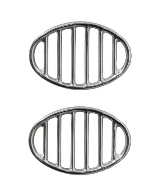 Chuck's Convertible Parts - HORN GRILLS, SET OF 2 *GERMAN* ALUMINUM, BUG 1952-67