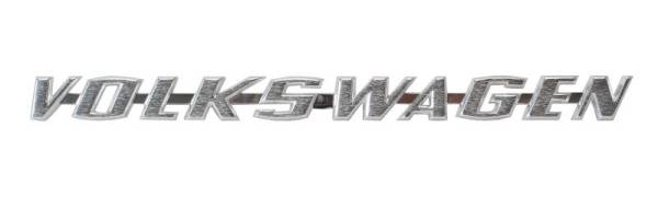 Chuck's Convertible Parts - VOLKSWAGEN SCRIPT EMBLEM, ENGINE LID *GERMAN* BUG & GHIA 1967-74 (Clips Part # 171-939)