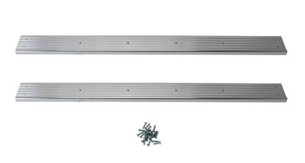 Chuck's Convertible Parts - DOOR SILL PLATES, ALUMINUM LEFT & RIGHT WITH SCREWS, ALL GHIAS 1956-65