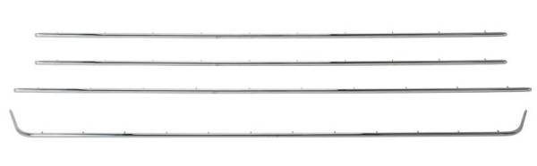 Chuck's Convertible Parts - CHROME MOLDING, CONVERTIBLE TOP 4 PIECE SET, GHIA CONV. 1958-59 *MADE BY WCM*