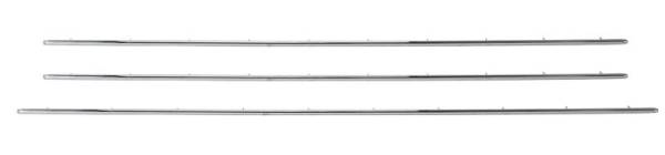 Chuck's Convertible Parts - CHROME MOLDING, 3 PIECE CONVERTIBLE TOP SET, GHIA CONV. 1960-67 (1967 Up to VIN # 147610909) *MADE BY WCM*