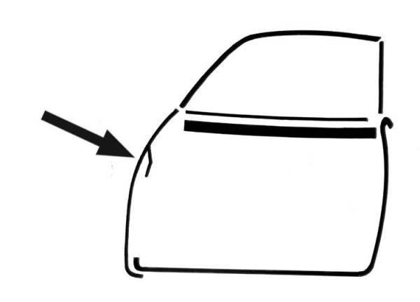 Chuck's Convertible Parts - SEAL, LEFT DOOR PILLAR *GERMAN* ALL GHIAS 1956-74