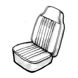 Chuck's Convertible Parts - SEAT COVER,BASKET TAN,GHIA CONV. 1968