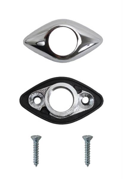 Chuck's Convertible Parts - MIRROR MOUNTING KIT *MADE BY WCM* ALL GHIAS 1965-74