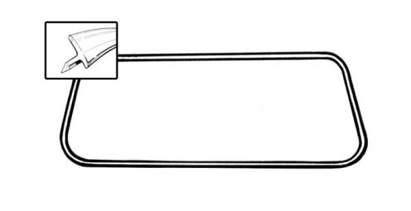 Chuck's Convertible Parts - MOLDING, FRONT WINDOW METAL TRIM "T" STYLE WITH CLIPS *GERMAN* GHIA 1967-74