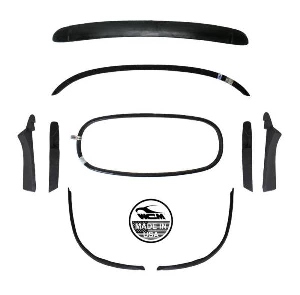 Chuck's Convertible Parts - CONVERTIBLE TOP BOW KIT, BUG CONV. 1963-64 (See description for contents)