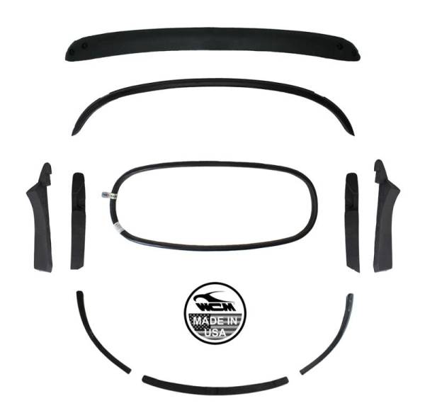 Chuck's Convertible Parts - CONVERTIBLE TOP BOW KIT, BUG CONV. 1967.5-71 (1967 from VIN #157250033 See description for contents)