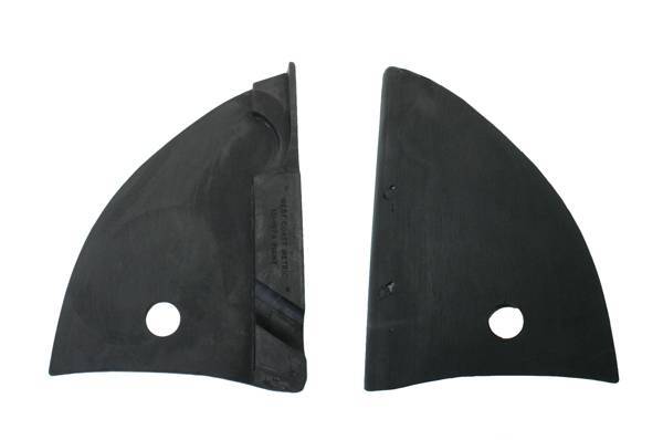 Chuck's Convertible Parts - COVERS, QUARTER HINGES, BLACK, BUG CONV. 1950-64 *MADE IN USA BY WCM*