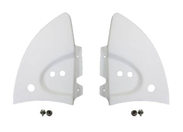 Chuck's Convertible Parts - COVER, QUARTER HINGES, WHITE PLASTIC, BUG CONV. 1968-79 *MADE IN USA BY WCM*