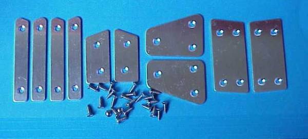Chuck's Convertible Parts - BASE FRAME BUTT PLATES FOR CONVERTIBLE TOP, BUG CONV. 1950-60 (Set of 10 with Screws, 1960 up to VIN # 2533099) *MADE BY WCM*