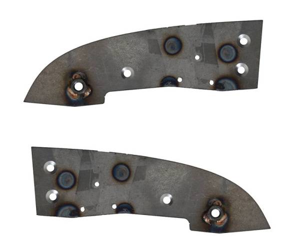 Chuck's Convertible Parts - MOUNTING PLATES, TOP FRAME TO HEADER BOW, LEFT & RIGHT WELD-IN, BUG CONV. 1965-67