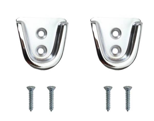 Chuck's Convertible Parts - METAL PLATE, DOOR ALIGNMENT WEDGE, SET OF 2 WITH SCREWS, BUG CONV. 1960-79, GHIA 1964-74 *MADE BY WCM* (Rubber Part # 141-277-L/R)