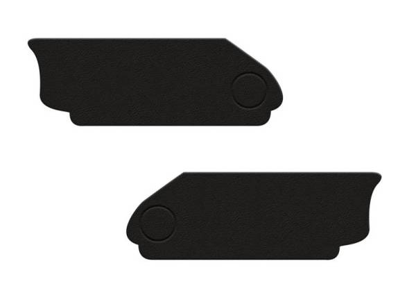 Chuck's Convertible Parts - KICK PANELS, REAR SEAT BLACK VINYL, BUG CONV. 65-79