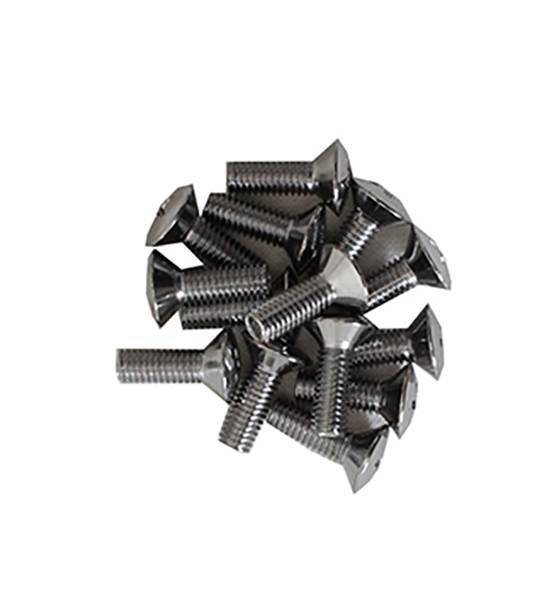 Chuck's Convertible Parts - CHROME SCREW SET, CONVERTIBLE TOP LOCK AND CATCH, SET OF 14, BUG CONV. 1950-67 *MADE BY WCM*