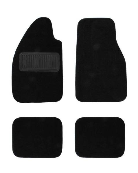 Chuck's Convertible Parts - FLOOR MATS, BLACK CARPET, 4 PIECES FRONT & REAR, BUG CONV. 1950-79