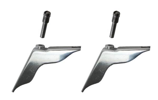 Chuck's Convertible Parts - VENT WING PIVOT SET, LEFT & RIGHT WITH SCREWS, BUG CONV. 1965-72 *MADE BY WCM*