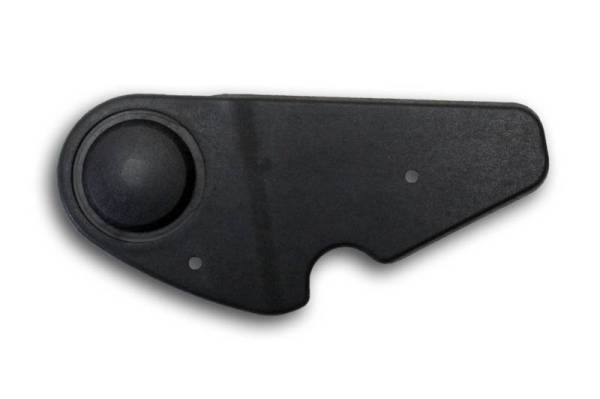 Chuck's Convertible Parts - SEAT HINGE COVER, BLACK, RIGHT INNER NO HOLE, BUG 1976-79 (Holding Pins Part # 171-500)