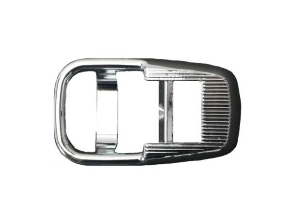 Chuck's Convertible Parts - COVER PLATE, DOOR HANDLE CHROME METAL, BUG CONV. 1971, BUS 69-73, GHIA 71-74 (Plastic Insert Part # 211-247)