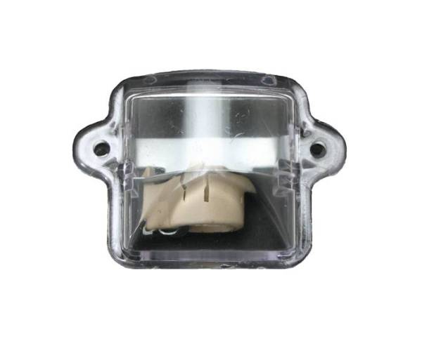 Chuck's Convertible Parts - LENS, LICENSE LIGHT WITH BULB SOCKET, BUG 1964-79, TYPE 3 FASTBACK / NOTCH 1969-73 (Bulb Separate # N-177-192)