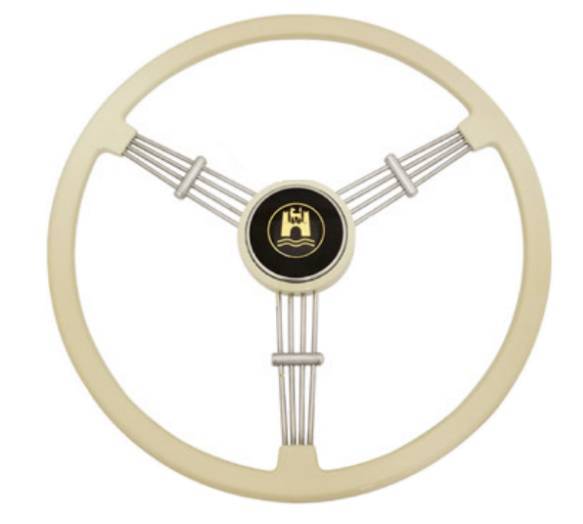 Chuck's Convertible Parts - STEERING WHEEL, BANJO STYLE, IVORY WITH HORN BUTTON, BUG / GHIA / TYPE 3 1960-71