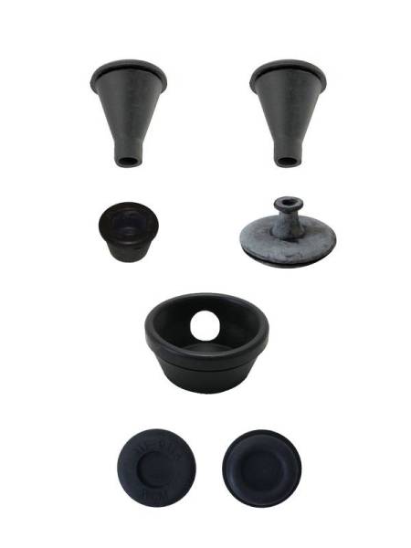 Chuck's Convertible Parts - GROMMET KIT, WIRING HARNESS, SUPER BEETLE BUG 1971-72 (Includes Wire Grommets For: Dash Harness, Heater Channel, Tail Light, Headlight through body & Battery Cable)
