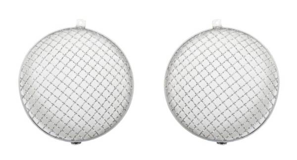 Chuck's Convertible Parts - HEADLIGHT GRILL, 7" CHROME WITH MESH, LEFT & RIGHT, BUG 1967-79, BUS 1968-79, GHIA 1966-74, THING 1973-74, TYPE 3 1966-73