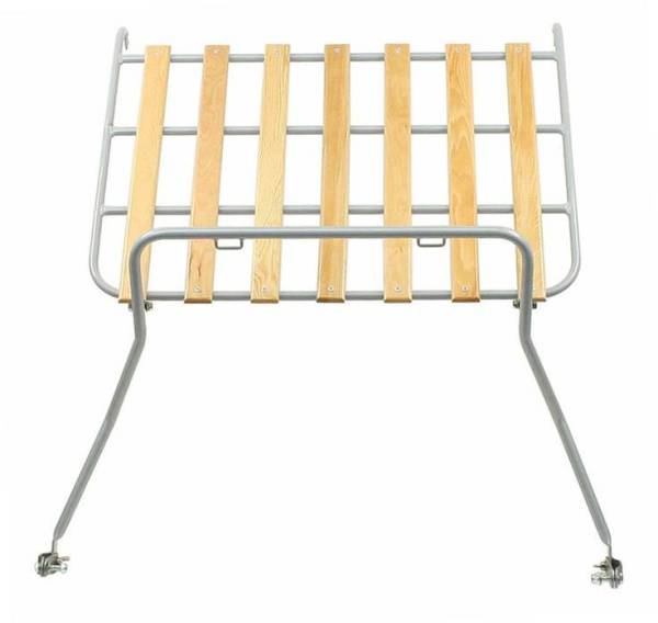 Chuck's Convertible Parts - REAR RACK, COLLAPSIBLE SILVER FRAME, BLOND WOOD SLATS, BUG 1954-67