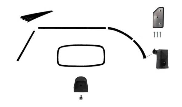 Chuck's Convertible Parts - CONVERTIBLE TOP DELUXE RUBBER KIT, BUG CONVERTIBLE 1965-67 (With American Style Window seal, see description for complete contents)