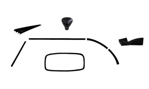 Chuck's Convertible Parts - CONVERTIBLE TOP DELUXE RUBBER KIT, GHIA CONVERTIBLE 1969 1/2-74 (1969 from  VIN 149431008 see description for complete contents)