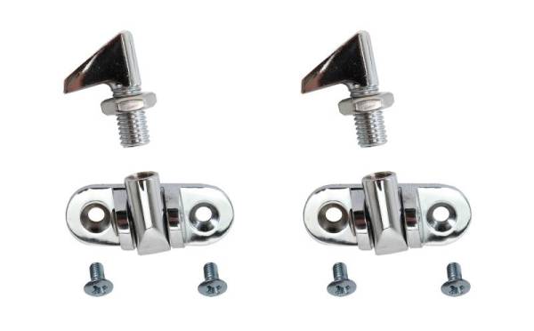 Chuck's Convertible Parts - SNAP CATCH SET,CONVERTIBLE TOP, LEFT & RIGHT WITH HOOKS & SCREWS, BUG CONV. 1950-60, GHIA CONV. 1958-71 *MADE BY WCM*