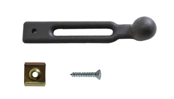 Chuck's Convertible Parts - REAR SEAT STRAP, MOUNTING PLATE & SCREW, BUG 1952-67, GHIA 1956-67