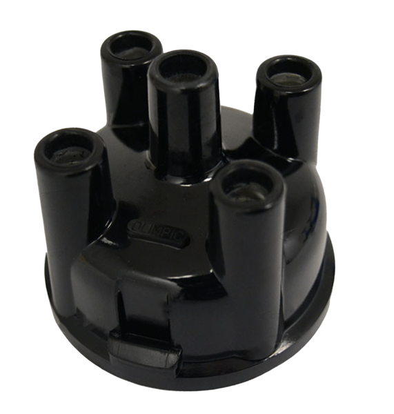 Chuck's Convertible Parts - DISTRIBUTOR CAP, BLACK FOR 009 DISTRIBUTOR, VW MODELS 1949-84