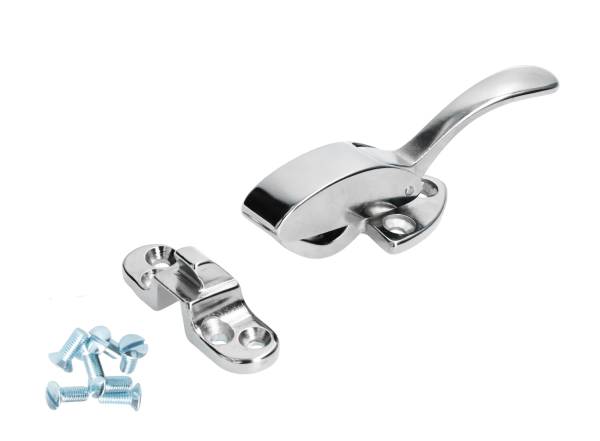 Chuck's Convertible Parts - TOP LOCK AND CATCH, LEFT OR RIGHT WITH SCREWS, BUG CONV. 1950-60 (Requires 2 Sets Per Car)