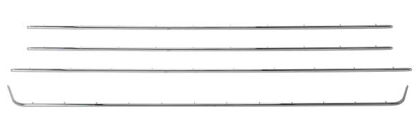 Chuck's Convertible Parts - TOP CHROME MOLDING KIT, BELOW AND ABOVE REAR WINDOW & FRONT HEADER BOW TRIM WITH NAILS, BUG CONV. 1950-60 1/2 (1960 up to VIN # 2533099) *MADE BY WCM*