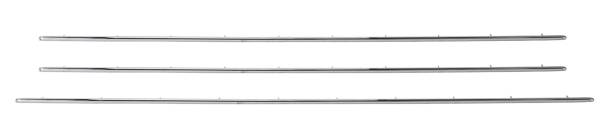 Chuck's Convertible Parts - TOP CHROME MOLDING KIT, INCLUDES CHROME TRIM BELOW AND ABOVE REAR WINDOW WITH NAILS, BUG CONV. 1960-67 1/2 (1960 starting at VIN # 2533100 - 1967 thru VIN # 157250032) *MADE BY WCM*