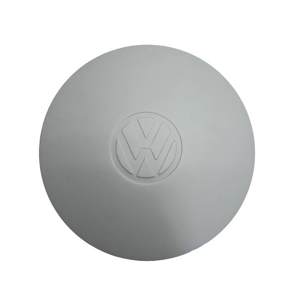 Chuck's Convertible Parts - HUBCAP, PRIMERED HUB CAP WITH LOGO, BUG 50-65, GHIA 56-65, BUS 50-71, THING 73-74