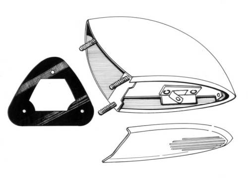 Chuck's Convertible Parts - SEAL, LICENSE LIGHT HOUSING, (INSIDE DECKLID) ALL BUGS 1953-57 *MADE IN THE USA BY WCM* - Image 2