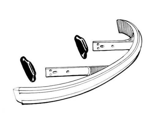 Chuck's Convertible Parts - SEALS, BUMPER BRACKET, 4 PIECES, FRONT & REAR, STANDARD BUG ONLY 1968-73 - Image 2