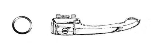 Chuck's Convertible Parts - SEAL, O- RING, EXTERIOR DOOR HANDLE PUSH BUTTON, BUG 1965-67 *MADE IN USA BY WCM* - Image 2